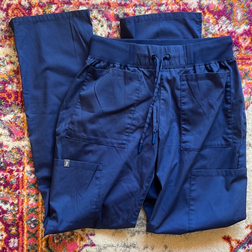 Jaanuu Women's Cargo Scrub Pants Navy Size XS